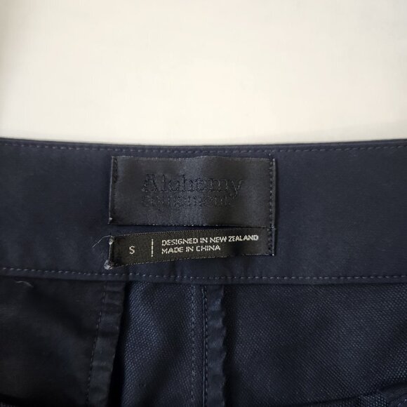 Alchemy Equipment Crop Trouser Pant Womens S Navy Side Zip Stretch Relaxed - Picture 3 of 12